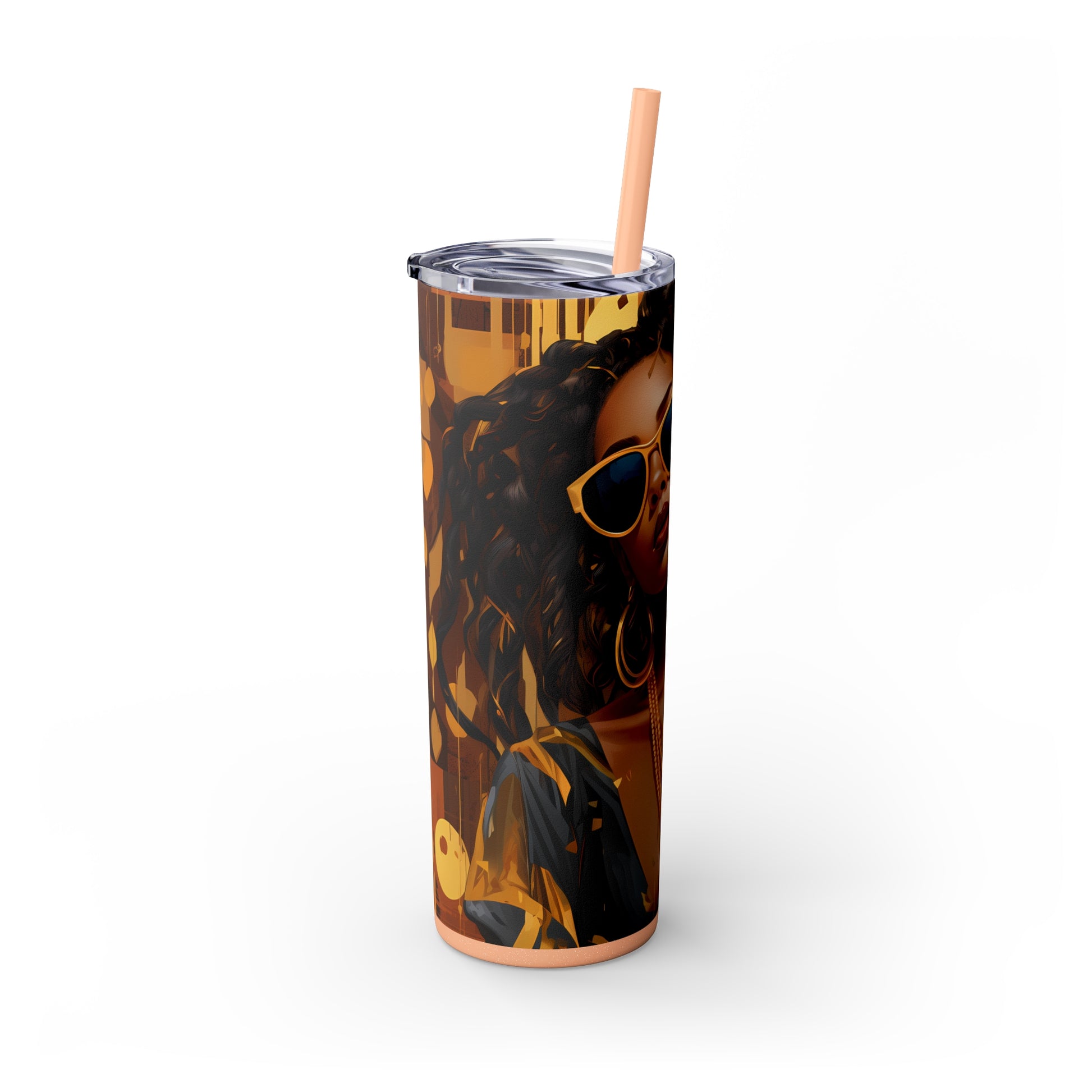 Bossed Up Tumbler with Straw - Vibrant Vibes & Soul