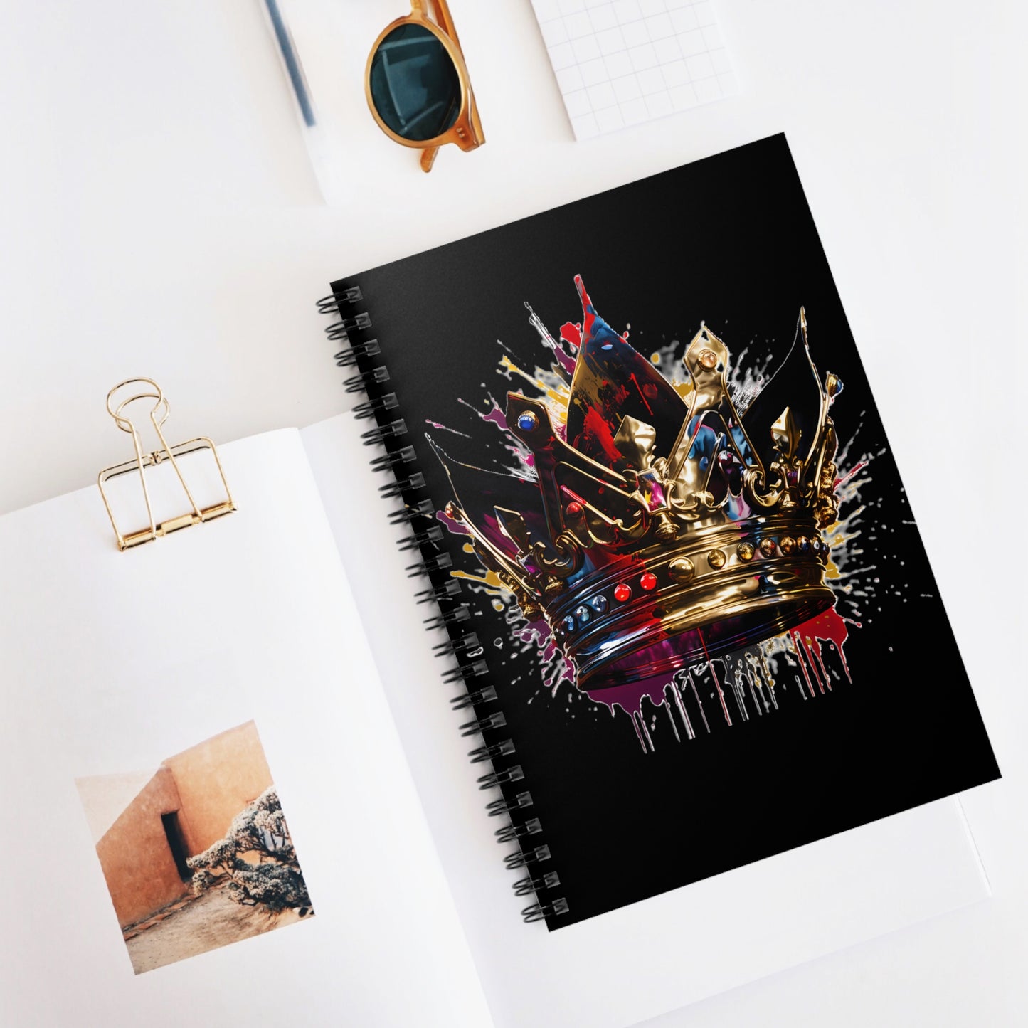 Crown Spiral Notebook - Vibrant Vibes & Soul