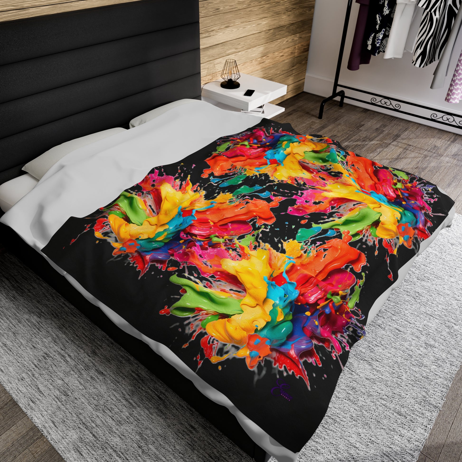 Splash Plush Blanket - Vibrant Vibes & Soul