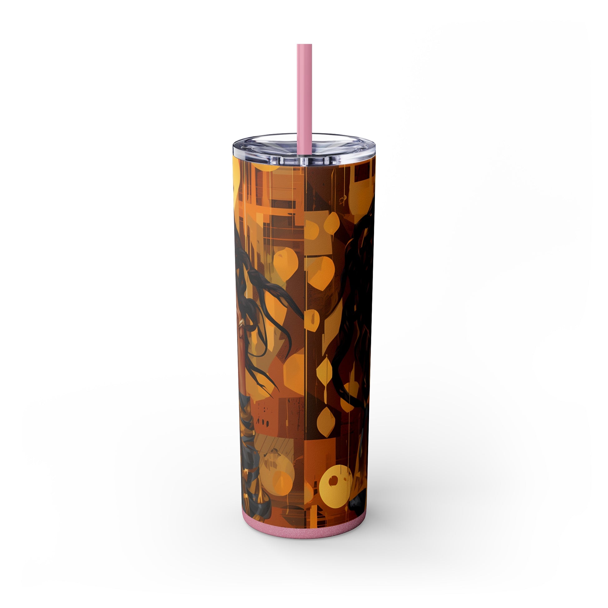 Bossed Up Tumbler with Straw - Vibrant Vibes & Soul