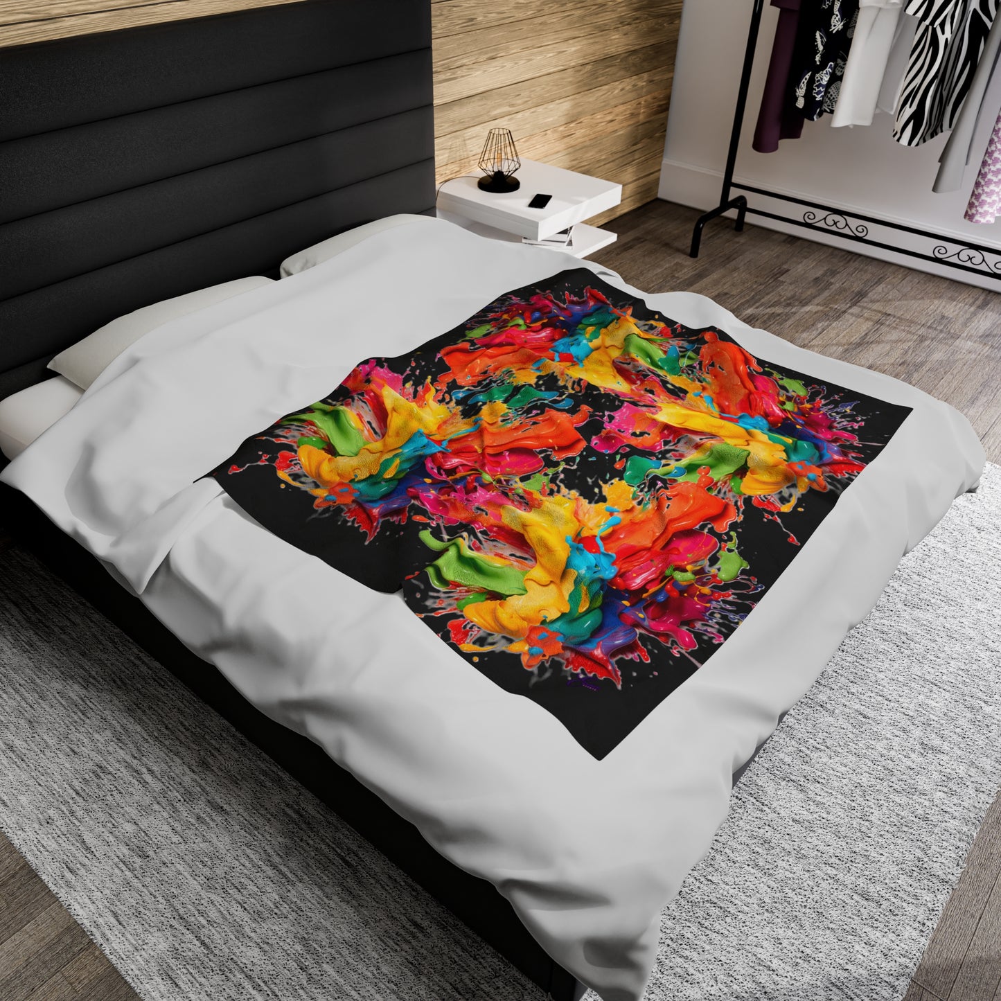 Splash Plush Blanket - Vibrant Vibes & Soul