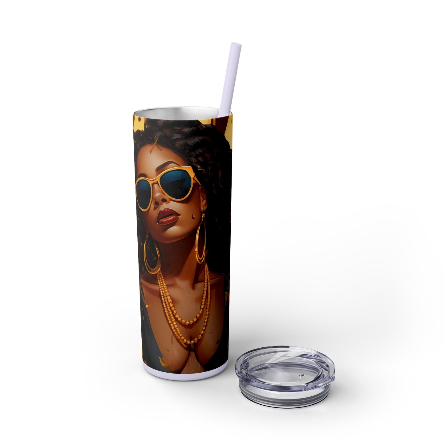 Bossed Up Tumbler with Straw - Vibrant Vibes & Soul