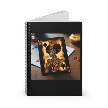 Queen of Spades Spiral Notebook - Vibrant Vibes & Soul