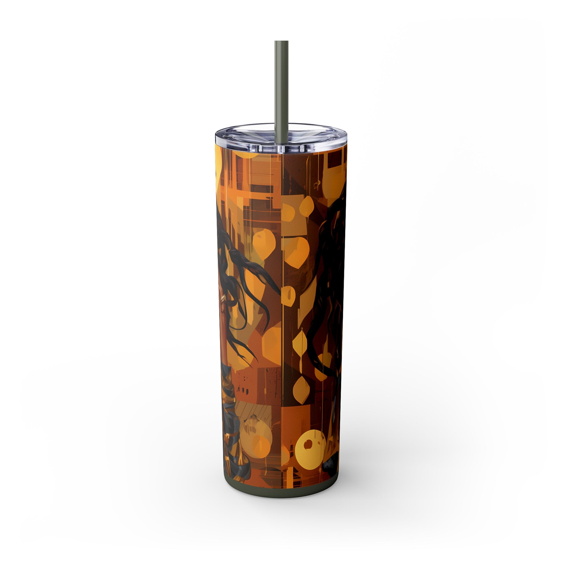 Bossed Up Tumbler with Straw - Vibrant Vibes & Soul