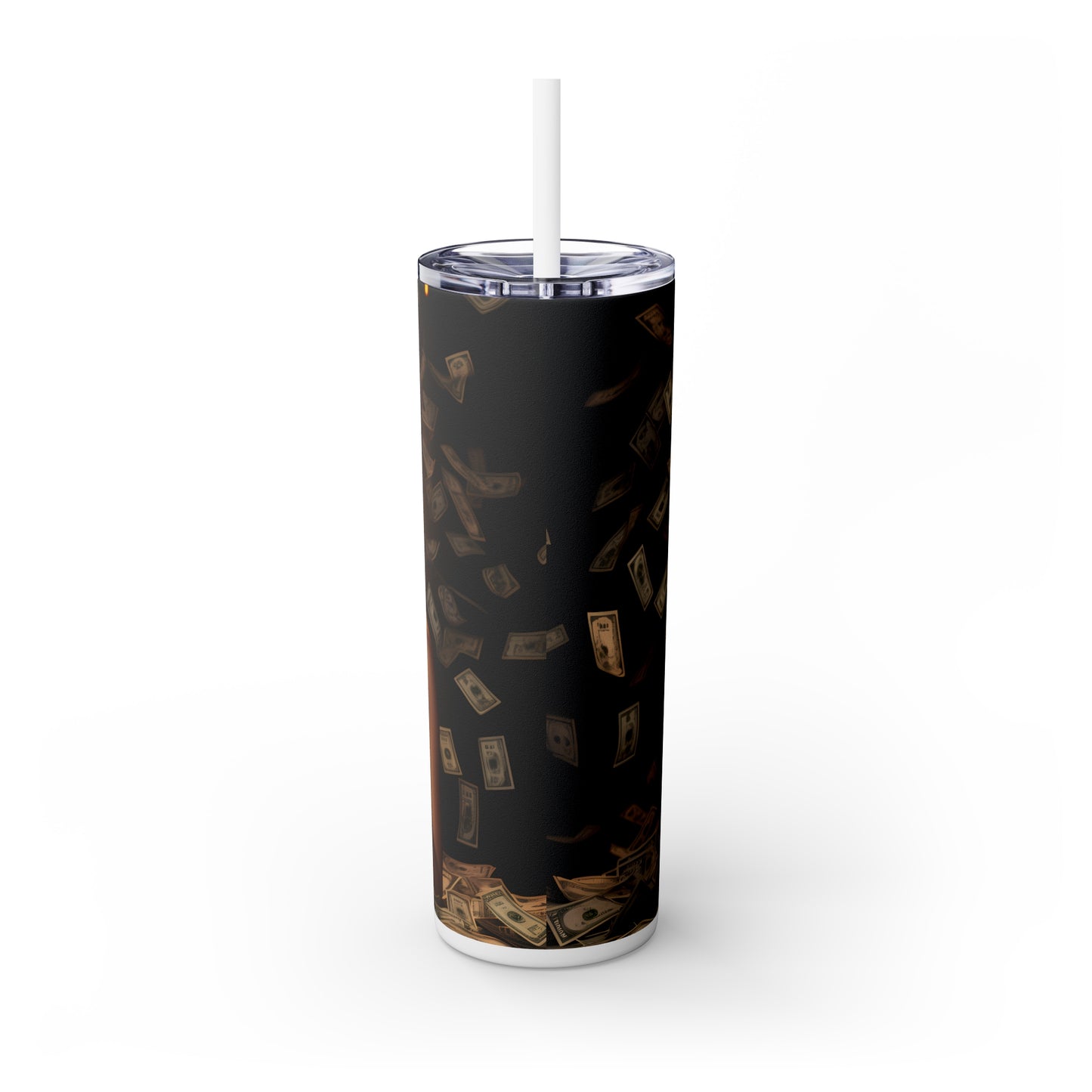 Empowered Wealth Tumbler with Straw - Vibrant Vibes & Soul