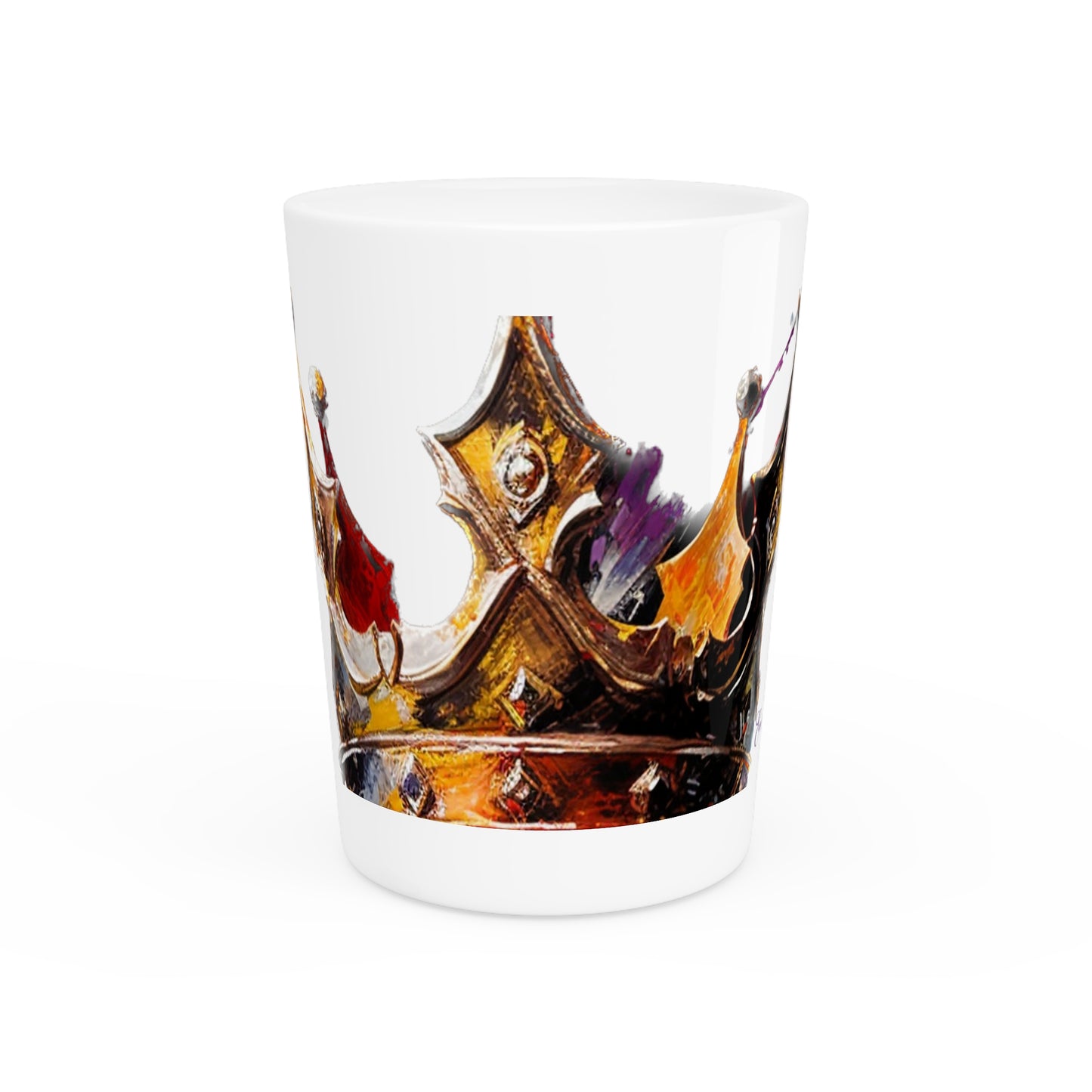 Crown Royalty Shot Glass - Vibrant Vibes & Soul