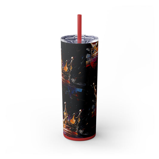 Crown Tumbler with Straw - Vibrant Vibes & Soul