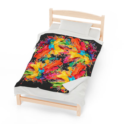 Splash Plush Blanket - Vibrant Vibes & Soul