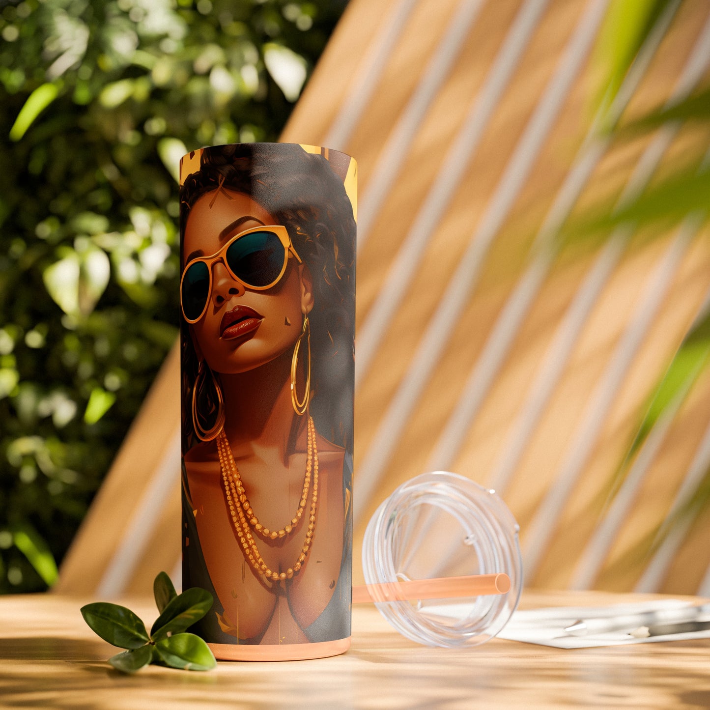 Bossed Up Tumbler with Straw - Vibrant Vibes & Soul