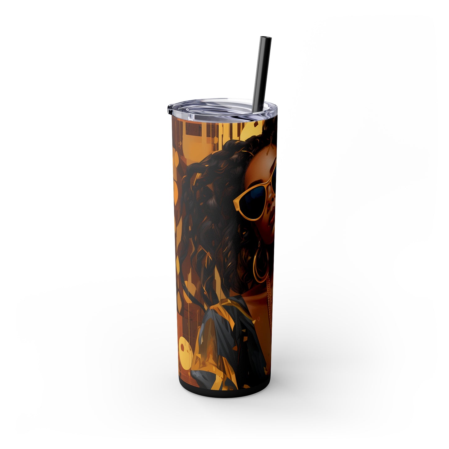 Bossed Up Tumbler with Straw - Vibrant Vibes & Soul