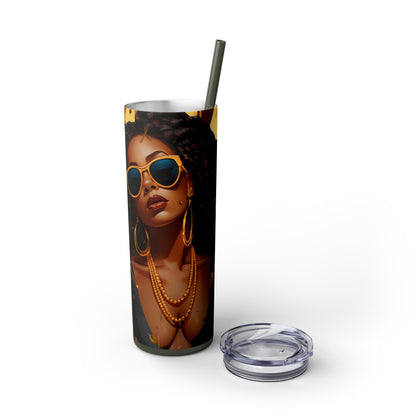 Bossed Up Tumbler with Straw - Vibrant Vibes & Soul