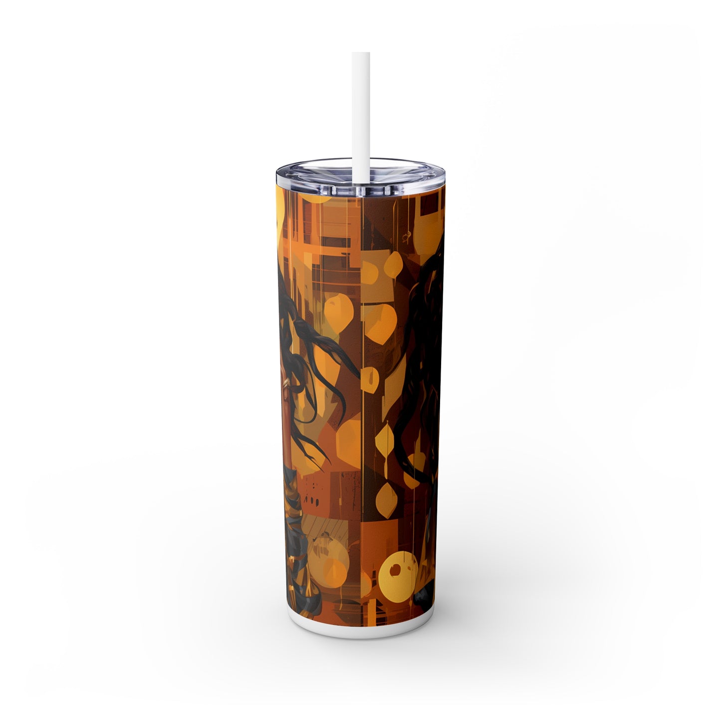 Bossed Up Tumbler with Straw - Vibrant Vibes & Soul