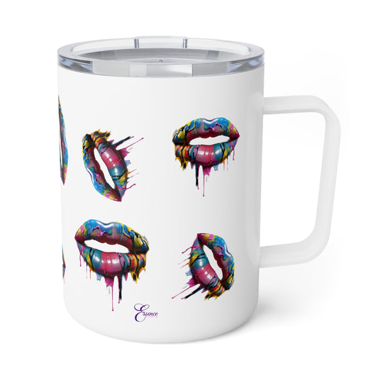 Kiss Insulated Coffee Mug - Vibrant Vibes & Soul