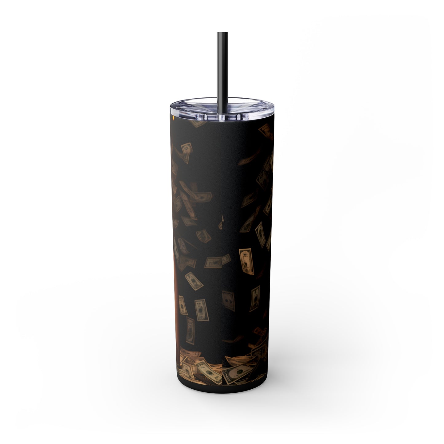 Empowered Wealth Tumbler with Straw - Vibrant Vibes & Soul