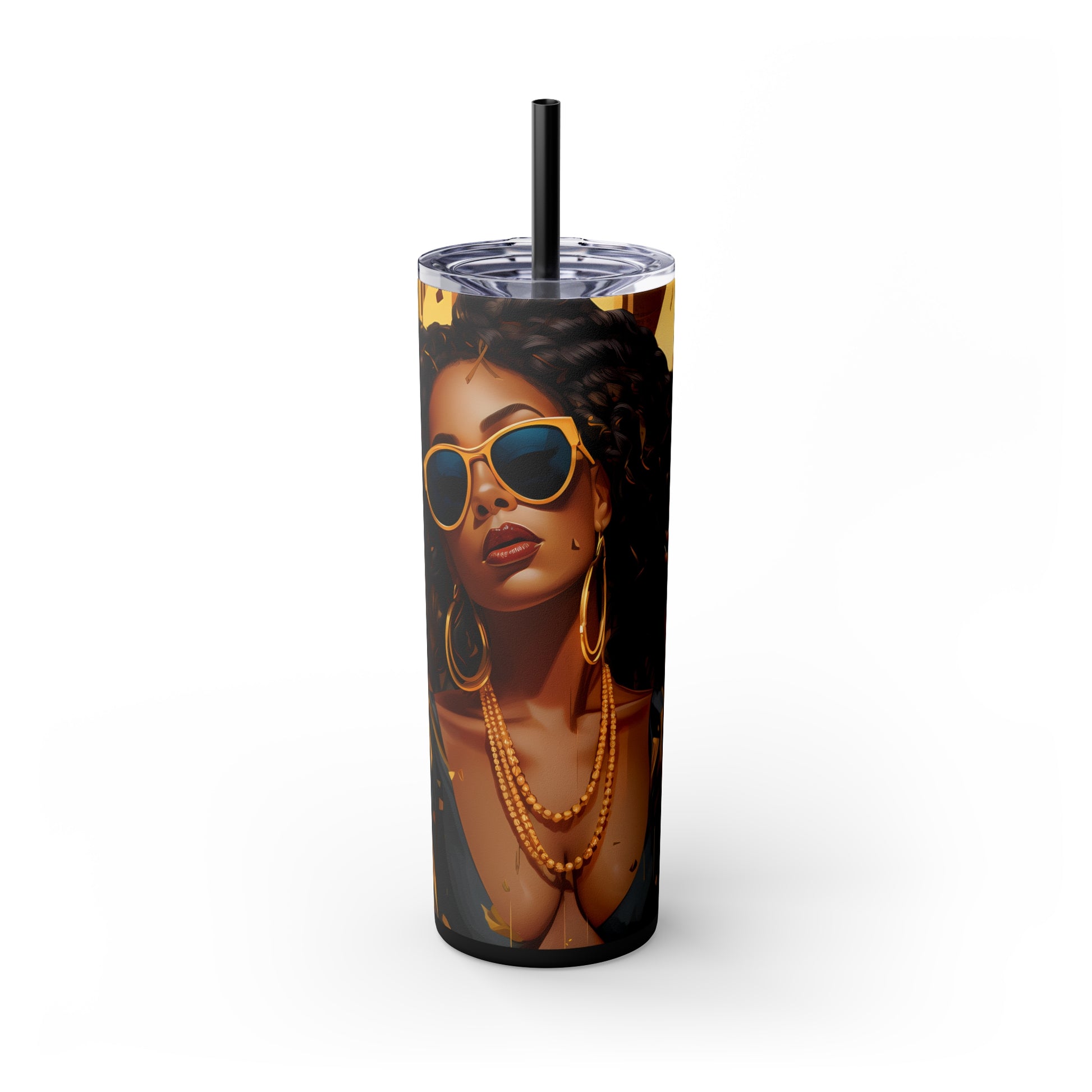 Bossed Up Tumbler with Straw - Vibrant Vibes & Soul