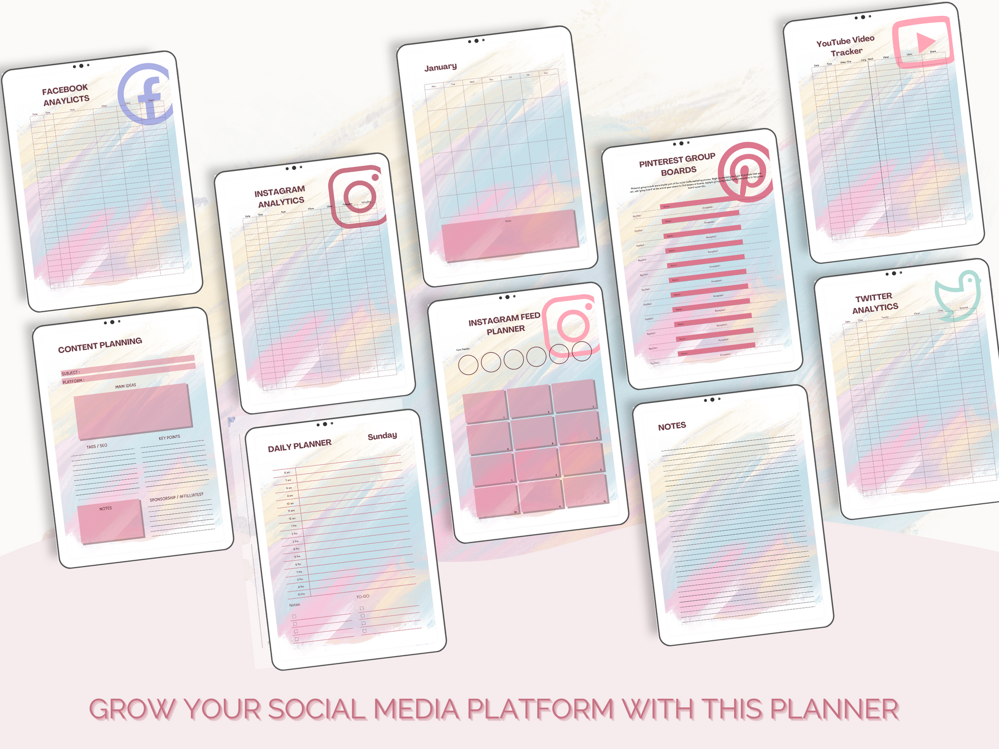 Ultimate Social Media Planner - Vibrant Vibes & Soul