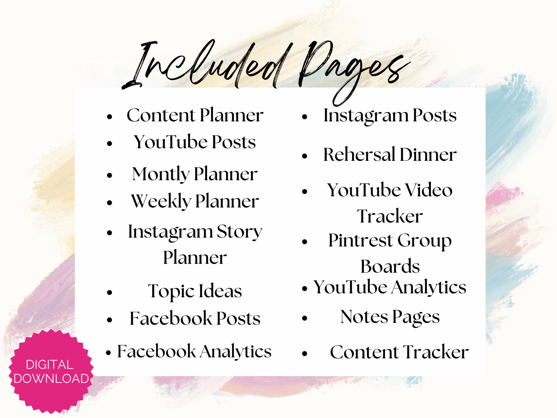 Ultimate Social Media Planner - Vibrant Vibes & Soul