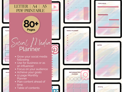 Ultimate Social Media Planner - Vibrant Vibes & Soul