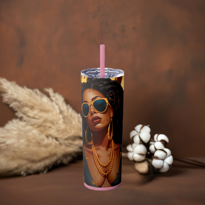 Bossed Up Tumbler with Straw